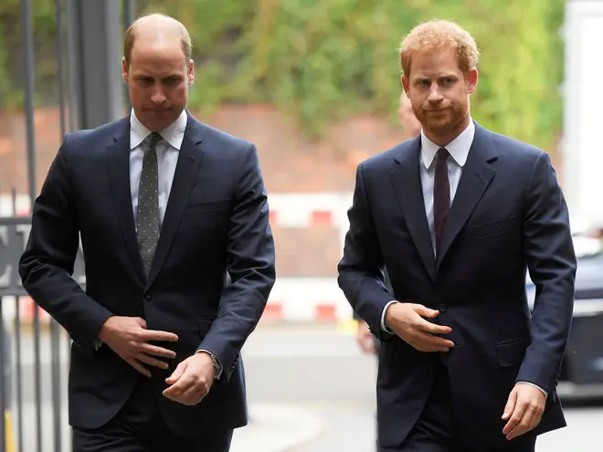 File photo of William and Harry from 2017